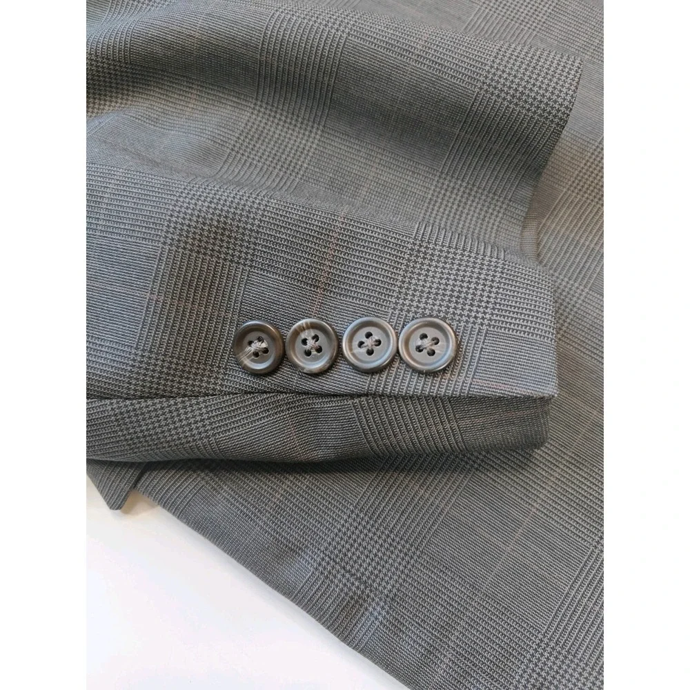 Chaps Ralph Lauren Mens 45L Wool Sport Coat Gray Plaid 3 Button Blazer Canada